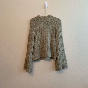 Free People green oversize sweater. Size XS